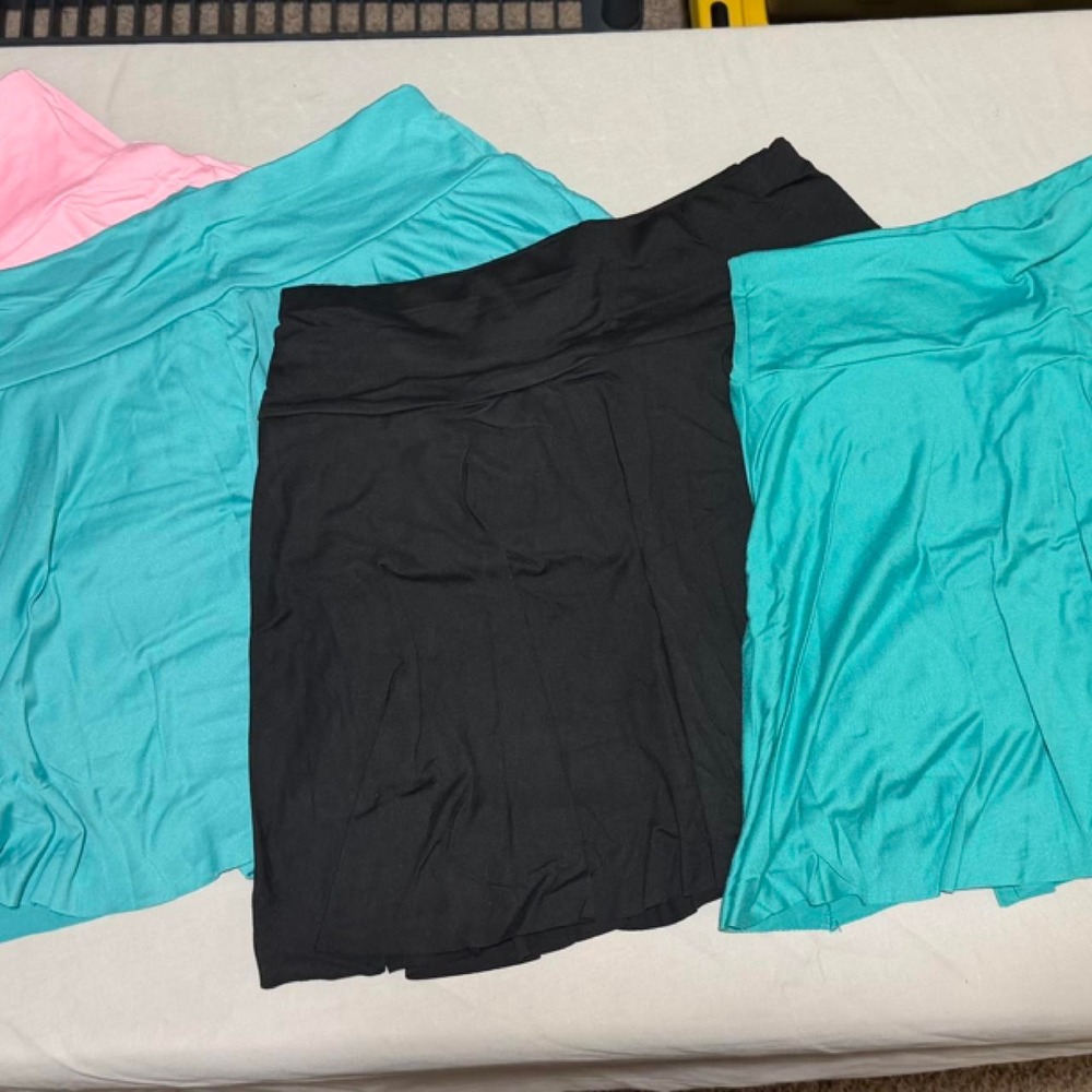 4 Pack Temu Women Tennis Skirts Teal Pink Black Skorts with Pocket Size Small